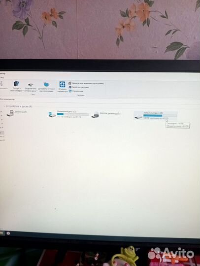 Мощный игровой компьютер с монитором