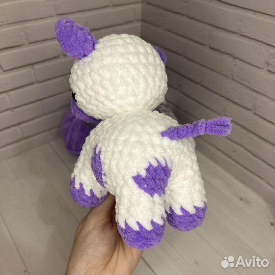 Вязаная игрушка корова милка