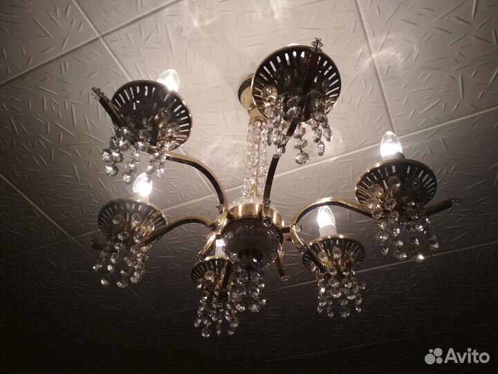 Хрустальная люстра СССР (Чехословакия)