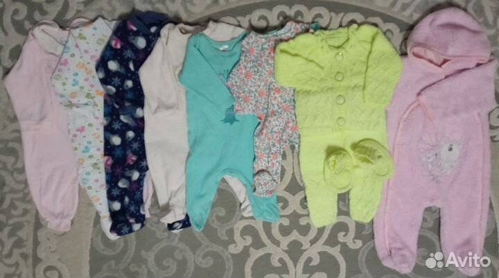 Вещи для новорождённых пакетом 50-68