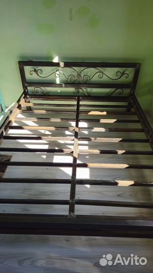 Кровать двухспальная металлическая в стиле лофт