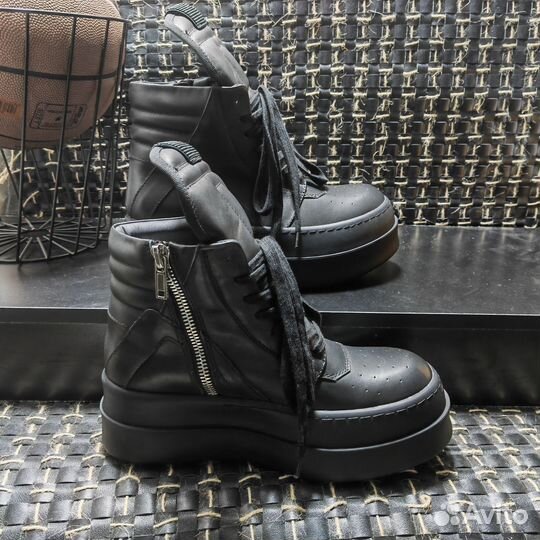 Rick owens geobasket double bumper black