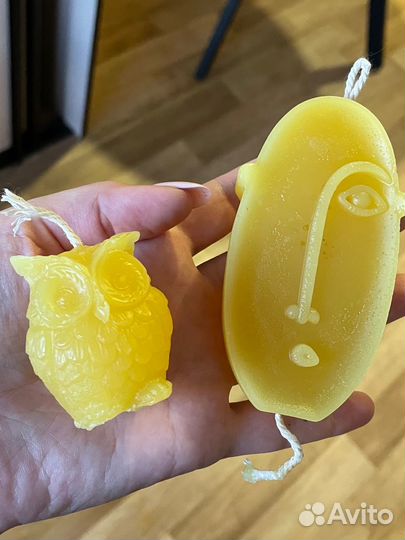 Сова. Свечи ручной работы. Декор