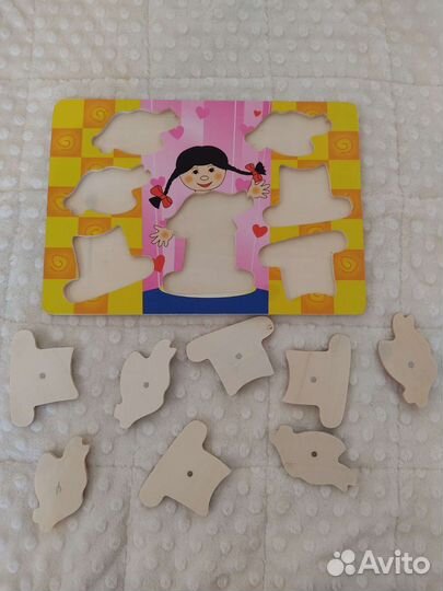 Деревянные пазлы вкладыши