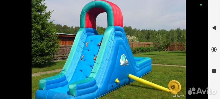 Надувная водная горка с бассейном