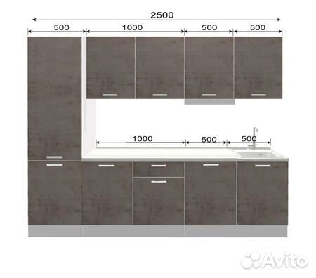 Кухонный гарнитур Классика 2500