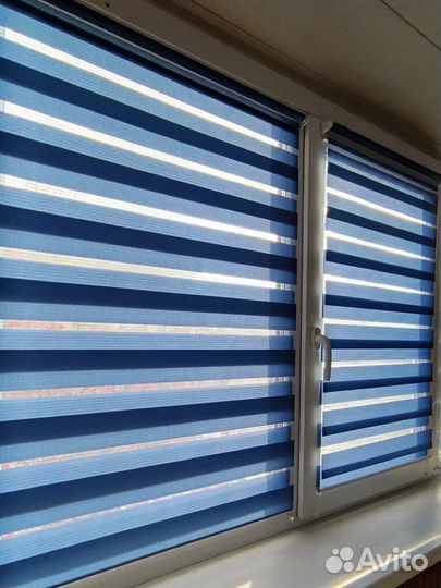 Жалюзи горизонтальные шторы зебра