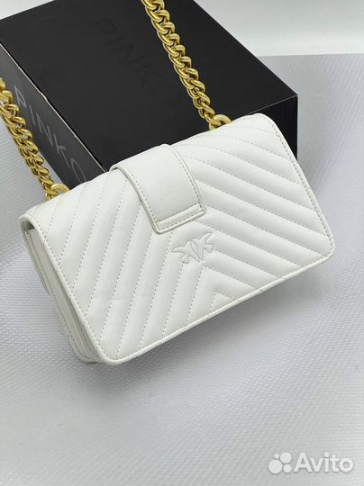 Сумка Pinko icon quilt, натуральная кожа, качество люкс