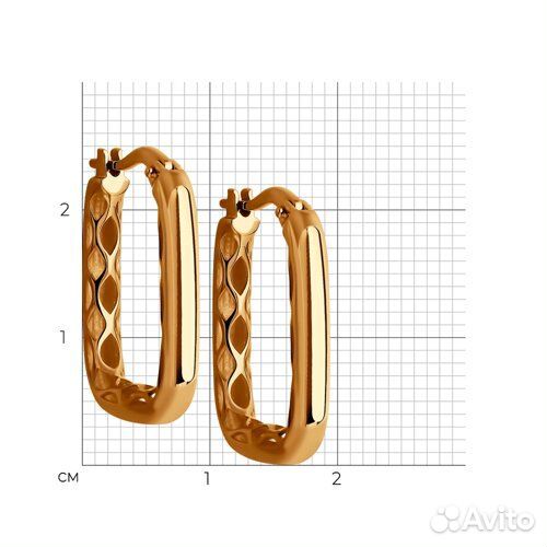 Золотые серьги 029957