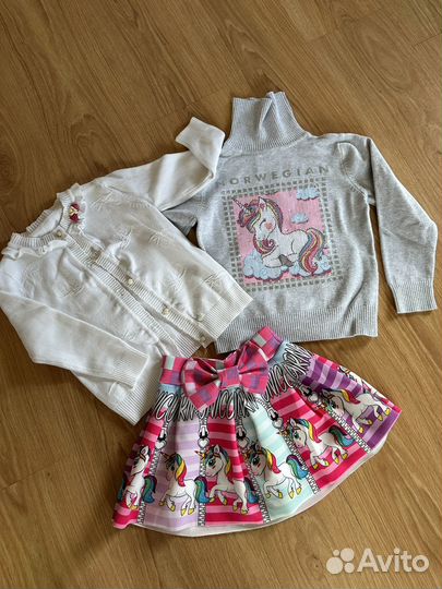Вещи пакетом для девочки 110-122