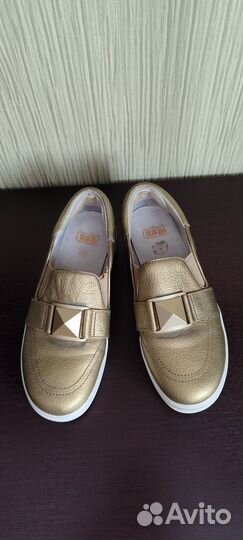 Кожаные слипоны