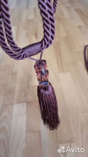 Подхваты для штор с кисточками коричневые