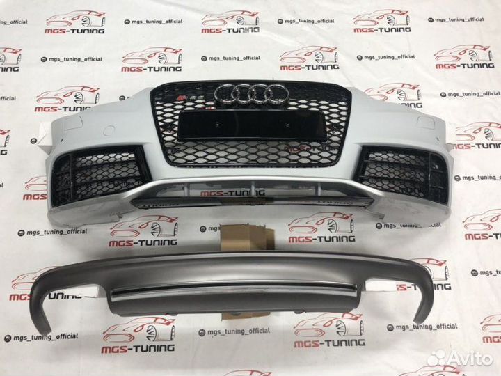 Бампер Audi A5 стиль RS + диффузор S
