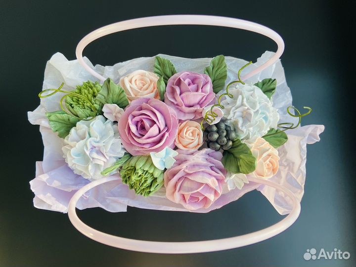 Букет цветов из зефира