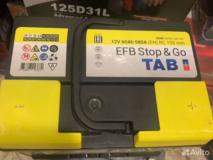 TAB 60ah EFB Stop &GO