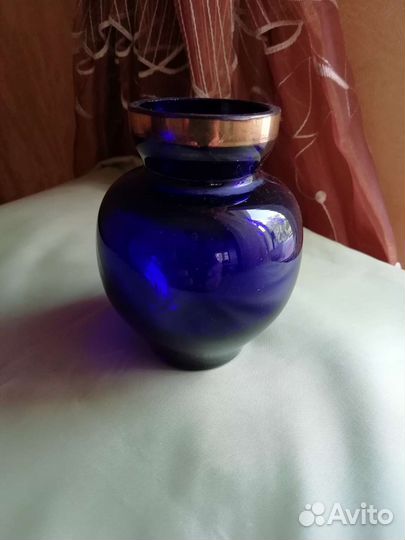 Ваза, стекло, позолота