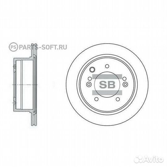 Диск тормозной задний Sangsin SD2013
