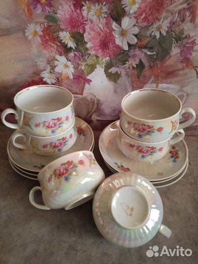 Чайно-кофейный сервиз Дулево