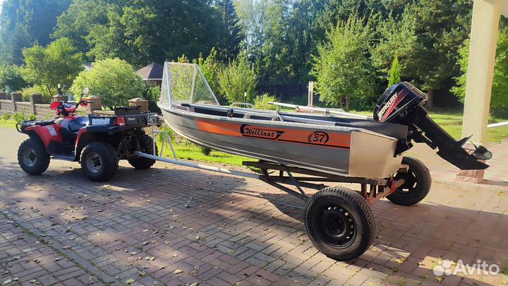 Вельбот 37 м прицепом продам