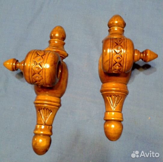 Держатель гардин. Резное дерево.СССР