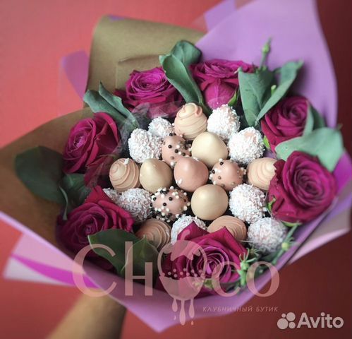 Клубника в шоколаде букеты