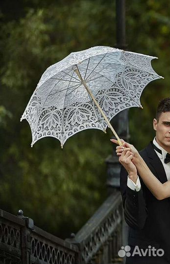 Зонт и веер в аренду на свадьбу или для фото