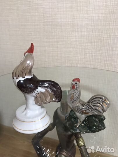 Статуэтки фарфоровые петухов офз