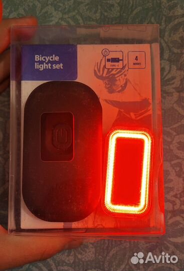 Набор велосипедный фонарей с type-C портом новый