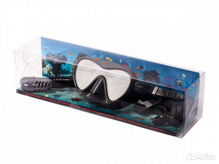 Комплект маска и трубка Агидель Black Type Black B