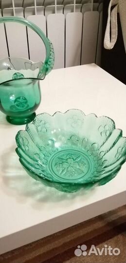 Ваза винтаж из цветного стекла