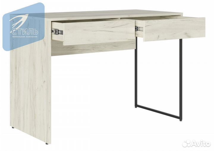 Лофт стол письменный Дуб Крафт Белый