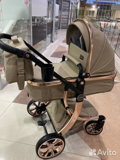 Коляска 3в1 luxmom 608 экокожа