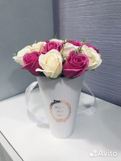 Букет из мыльных роз 21 шт