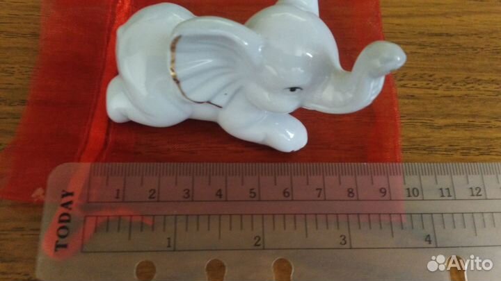 Статуэтки кошечка слоненок фарфор