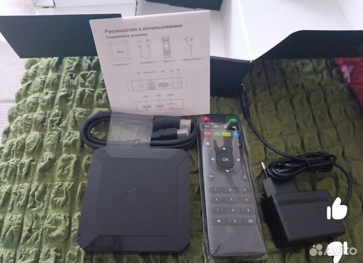 Андроид тв приставка X96q 4/32 GB с бесплатным тв