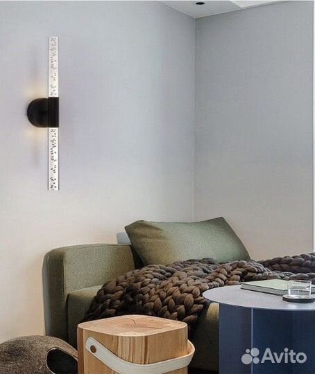 Светильник настенный SPF-4764 черный D100/H30*460