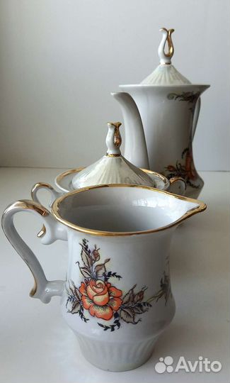 Элементы сервиза Розы Барановский фарфор