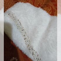 Тесьма с бусинками и паетками серебро, Химки