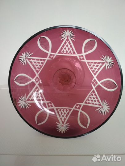 Ваза (фруктовница), марганцевое стекло