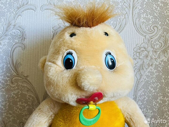 Плюшевая игрушка кукла с соской большая