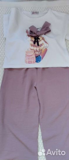 Летний костюм для девочки 128