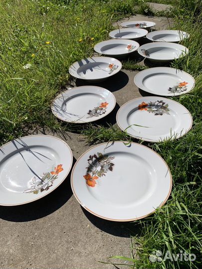 Блюда тарелки дулево СССР посуда пакетом