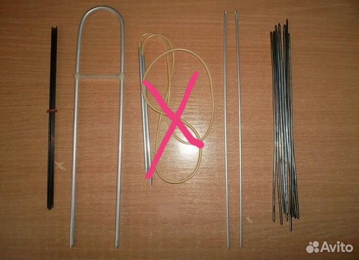 Комплект вязальных спиц 19 штук, разные