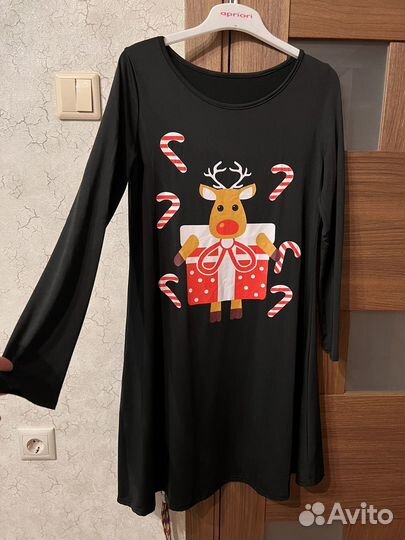 Платье с оленем s/m