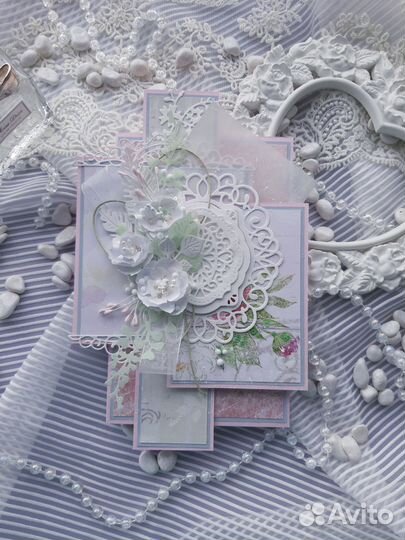 Открытка многослойная ручной работы