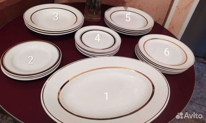 Набор столовой посуды (тарелки) СССР Фарфор