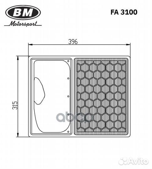 Фильтр воздушный FA3100 BM-Motorsport