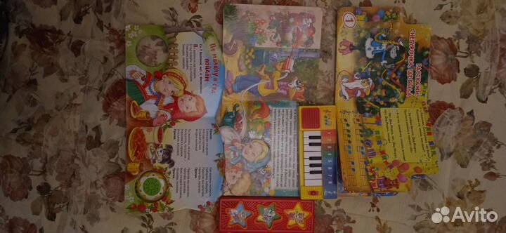 Детские книжки (музыкальные,с пазлами,с кубиками)