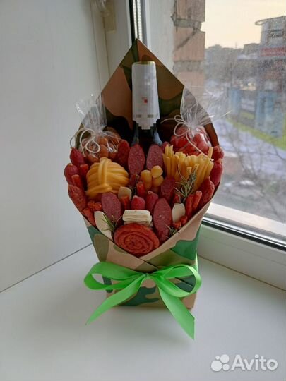 Съедобные букеты из закусок