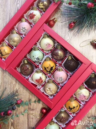 Новогодние шарики/Шоколад ручной работы